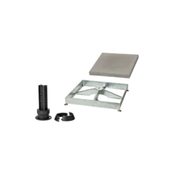 Sockelrahmen M4, 180kg inkl. Platten-Set 12 x Beton & Standfuss M4 graphitgrau