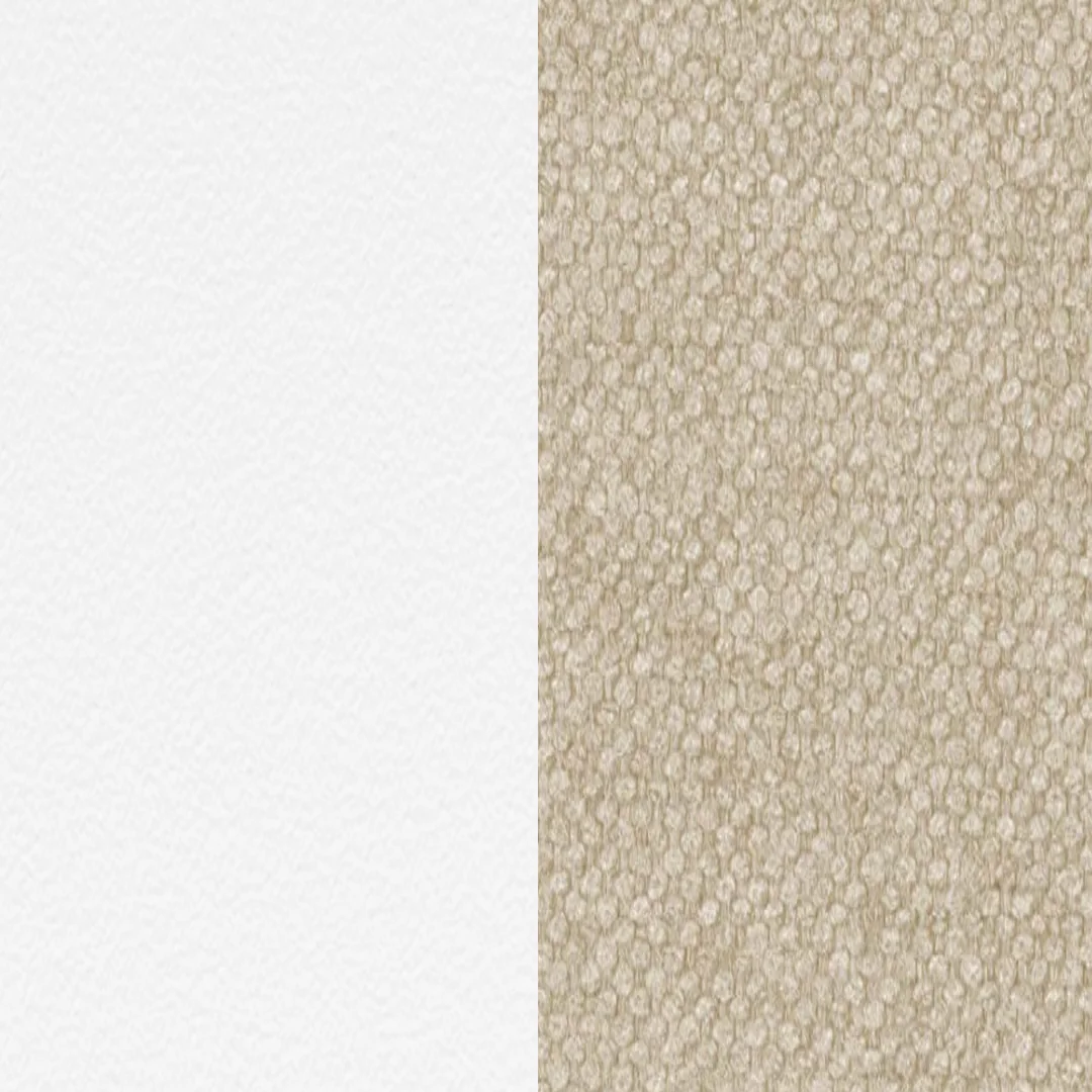 Aluminium beschichtet Weiß / Textile Beige Canvas