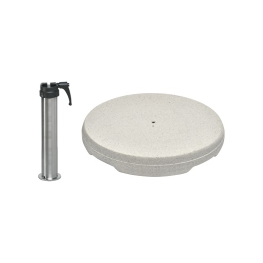 Betonsockel Z, 40kg inkl. Standrohr Z Edelstahl