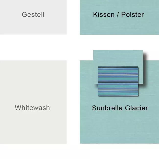 Whitewash / Sunbrella Glacier / Dolce Oasis