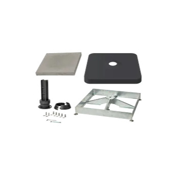 Sockelrahmen M4, 180kg inkl. Platten-Set 12 x Beton & Standfuss anthrazit & Abd