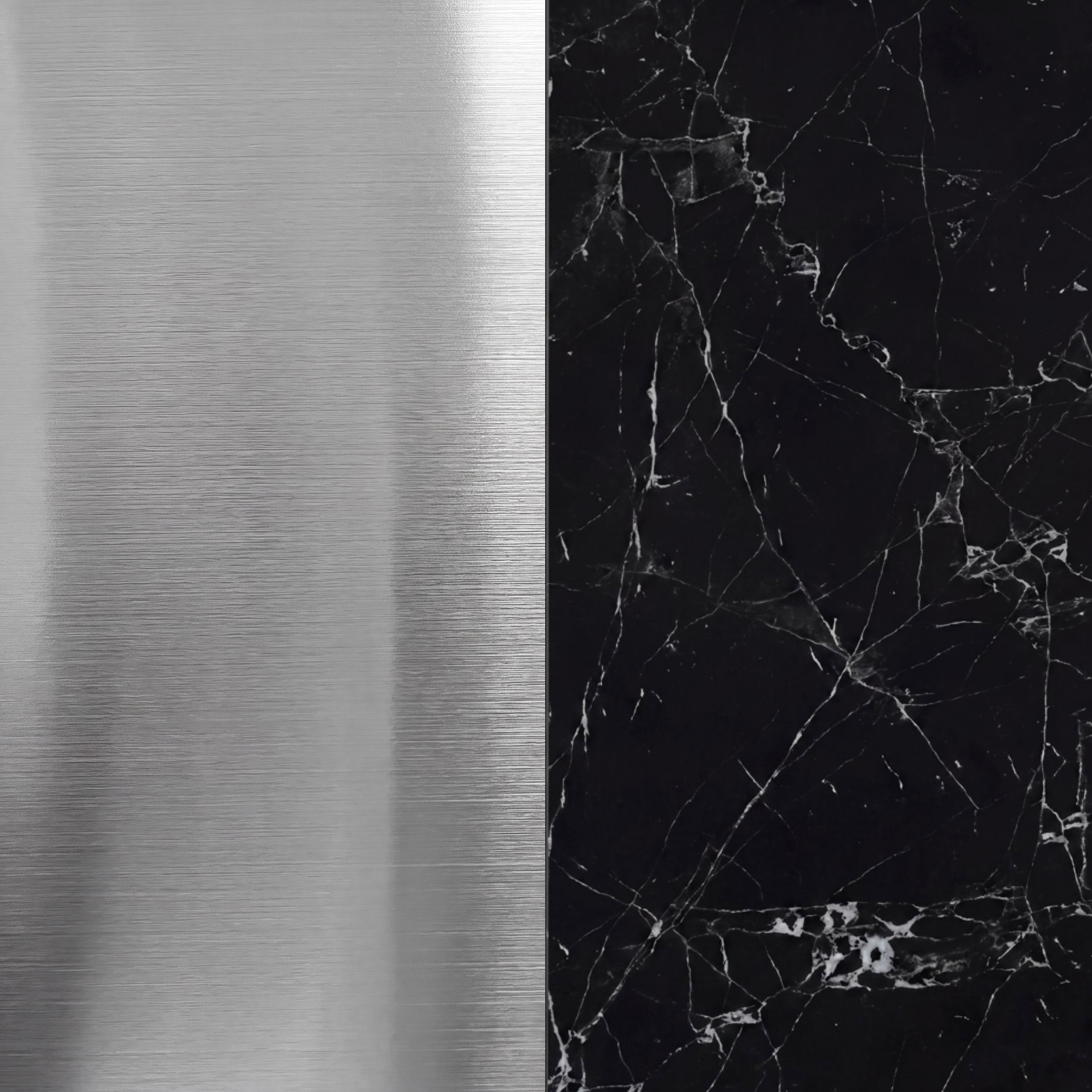 Edelstahl elektropol. / Keramik Nero Marquina