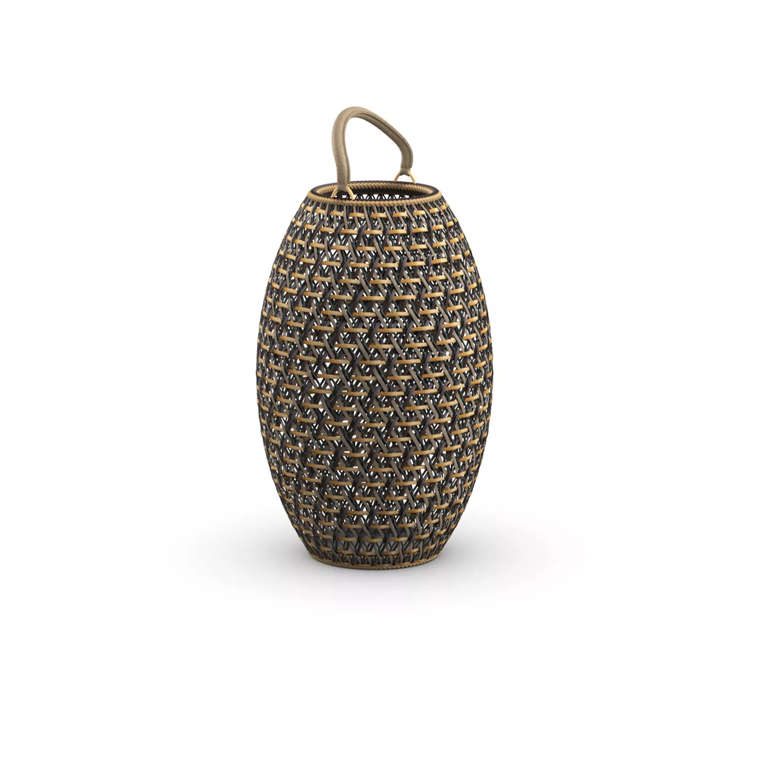 Dedon Dala Laterne 41 cm in einem stimmungsvollen Bild ohne Hintergrund