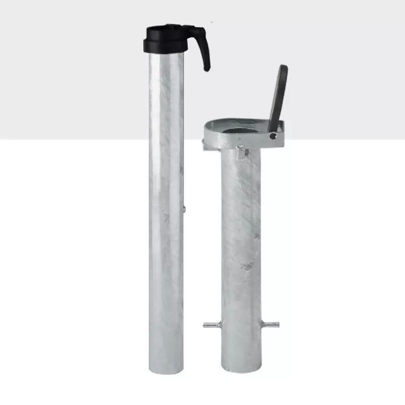 Bodenhülse mit Übergangsrohr in Stahl verzinkt