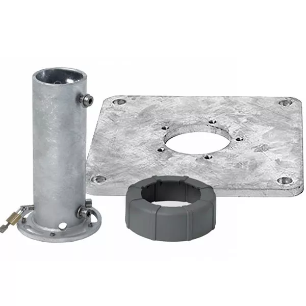 Bodenhülse M4 mit Standrohr M4 | Profil PzS/PzN | Stahl verzinkt