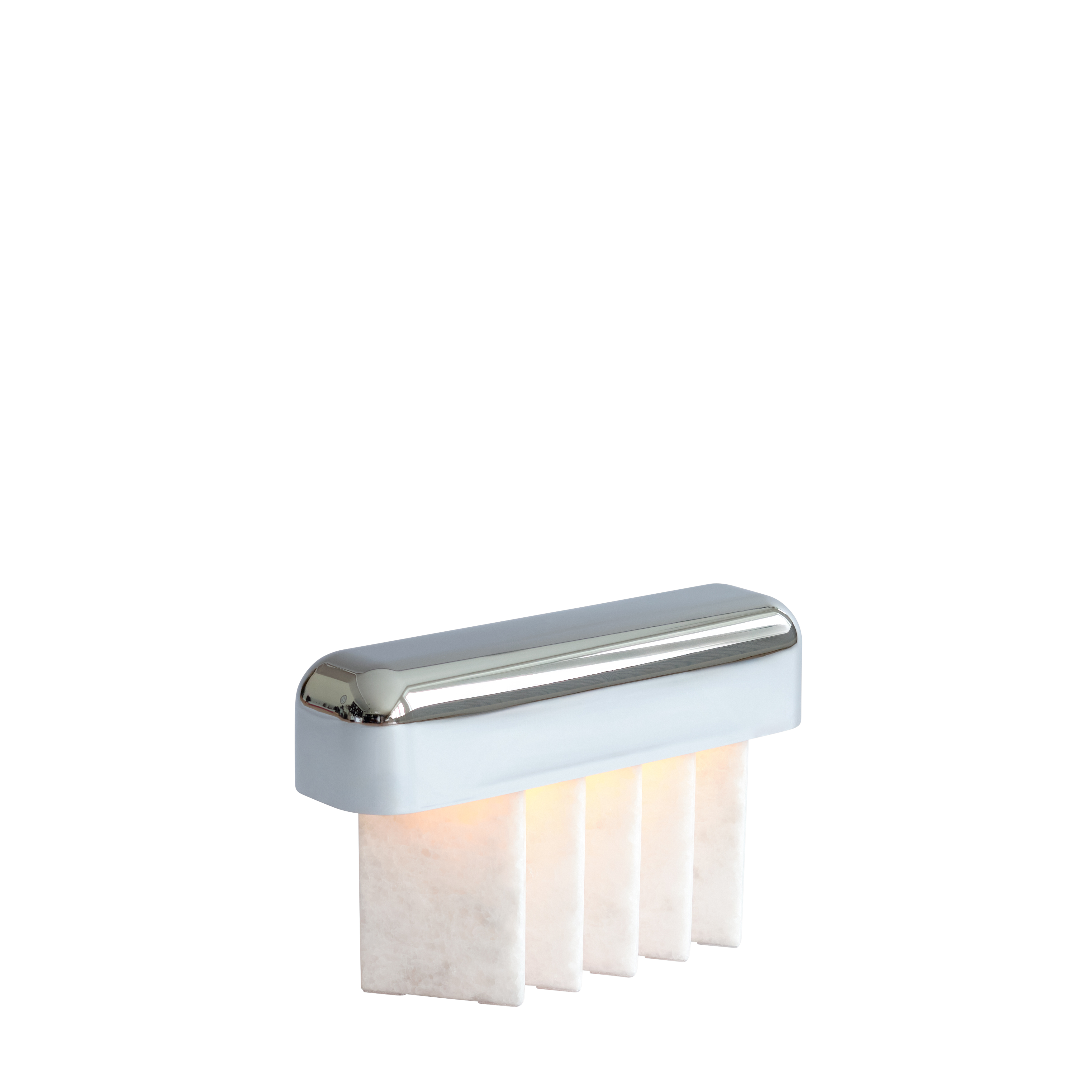 101 COPENHAGEN BEETLE Akku-Tischleuchte • chrome •  marmor • 32,3 × 9 × 20 cm (L x B x H)