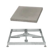 Sockelrahmen M4, 120kg inkl. Platten-Set 8 x Beton