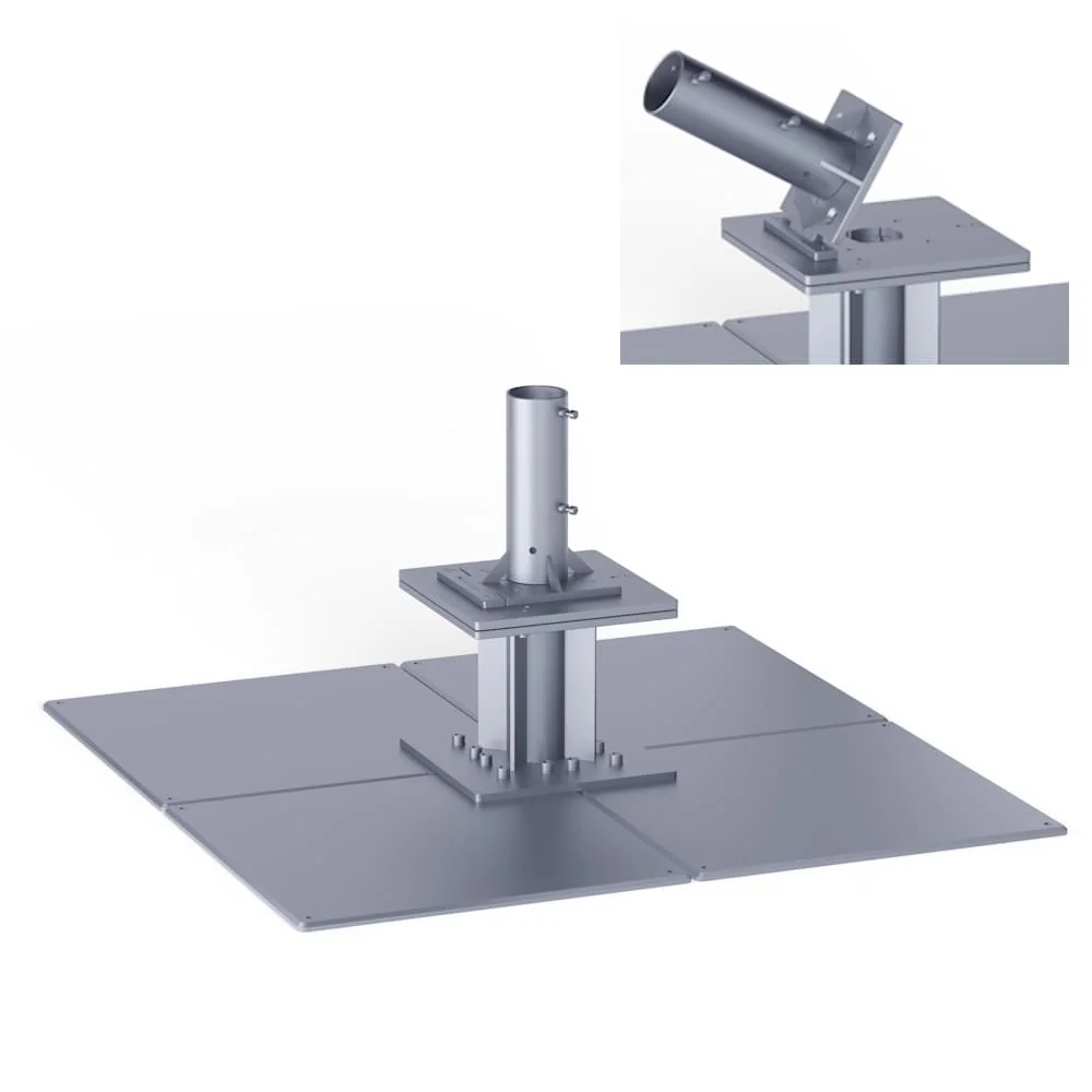 Standplatte - Höhe auftragsbezogen - 1-lagig - stationär