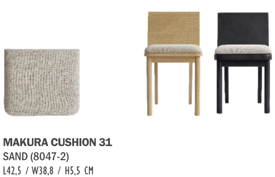 MAKURA 31: L 42,5 x B 38,8 x H 5,5 cm