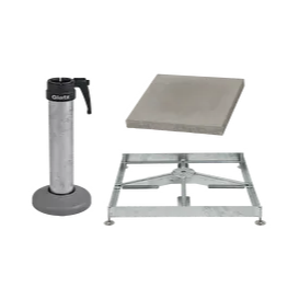 Sockelrahmen M4, 120kg inkl. Standrohr M4 feuerverzinkt & Platten-Set 8xBeton