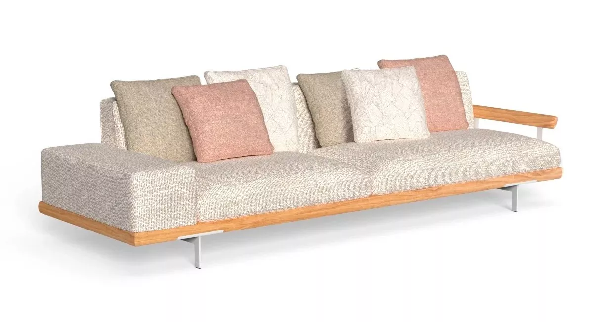 Talenti ALLURE Loungesofa DX 285 cm + Armlehne SX • inkl. Sitz- & Rückenkissen