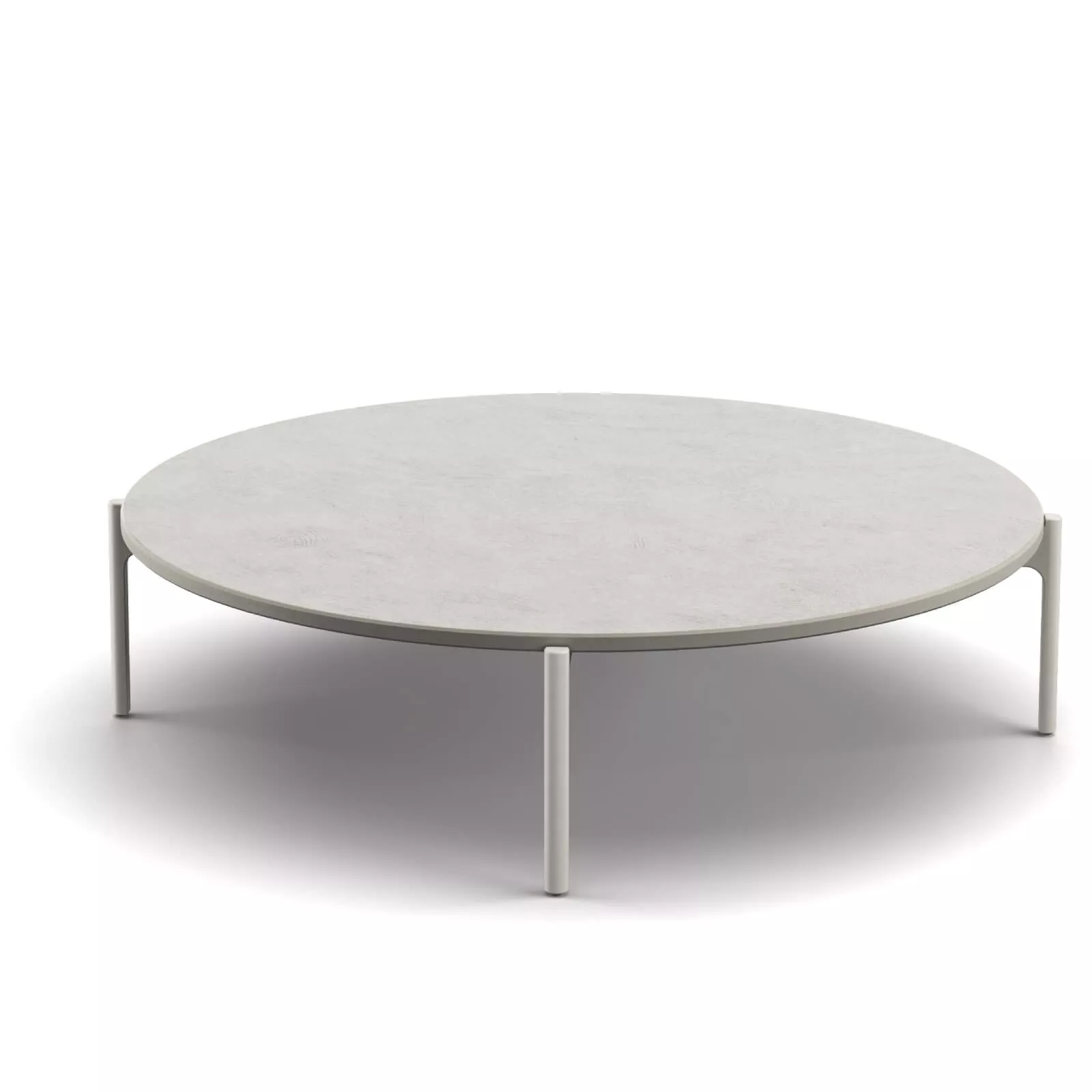 Dedon Izon Kaffeetisch 111 cm in hellem Grau ohne Hintergrund