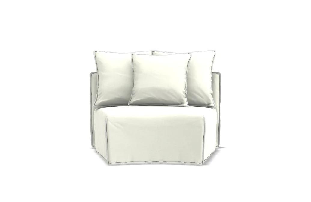 Gervasoni Ghost 33 | Abgerundetes Anbauelement | 114 x 90 x 74 cm