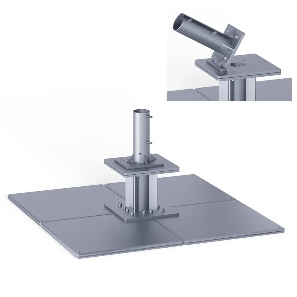 Standplatte - Höhe auftragsbezogen - 2-lagig - stationär