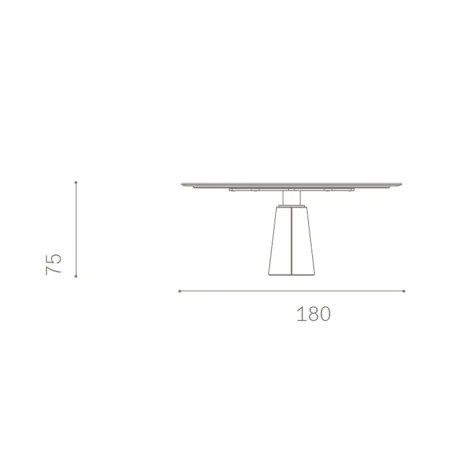 Der Marmortisch Mesa Due ist eine wahre Verschmelzung von Eleganz und Funktionalität