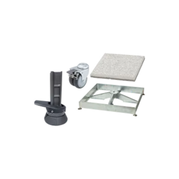 Sockelrahmen M4, 180kg inkl. Platten-Set 8 x Beton & 4 x Granitoptik & Drehfuss