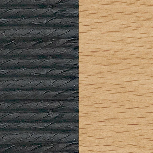 Buche lackiert + Kordel schwarz