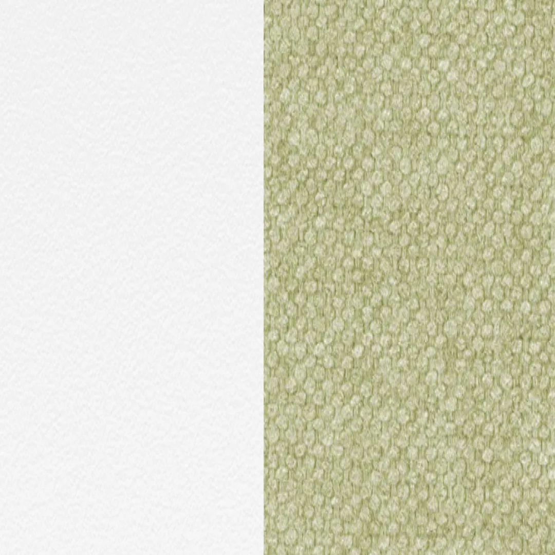 Aluminium beschichtet Weiß / Textile Sage Canvas