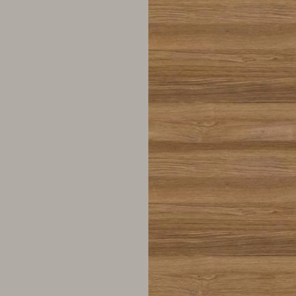 Aluminium beschichtet Grau / Teakholz