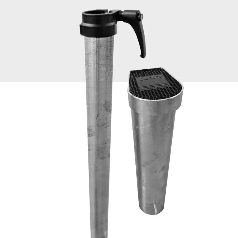 Bodenhülse aus Edelstahl (Übergangsrohr oder Standrohr notwendig)