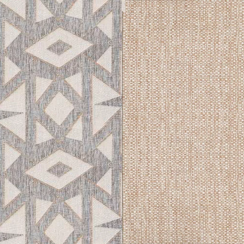 Rückenlehne Bezug Geom. Muster - Sitzkissen Beige