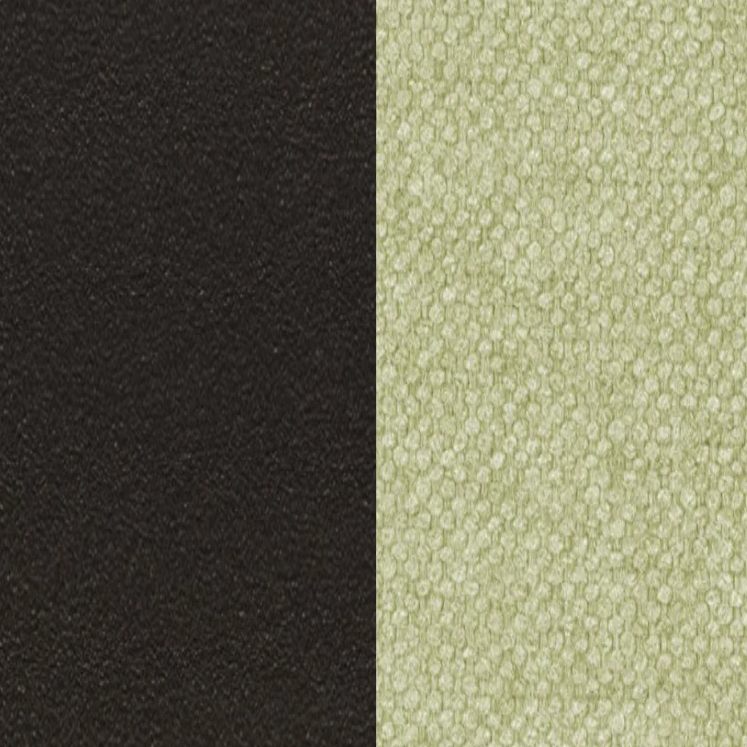 Aluminium beschichtet Anthracite / Textile Sage Canvas