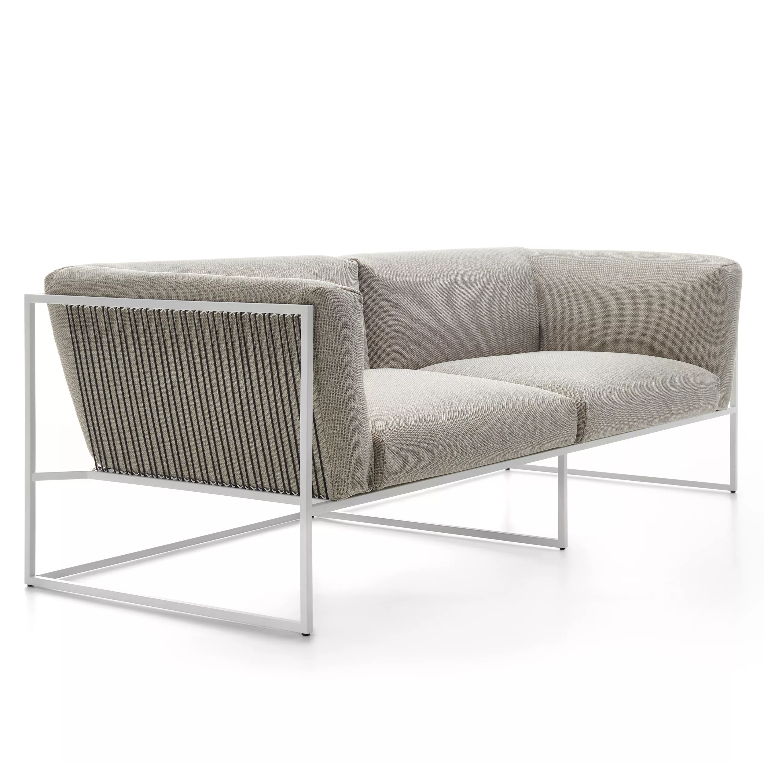 MDF Italia Arpa Loungesofa in hellem Stoff mit Metallrahmen ohne Hintergrund