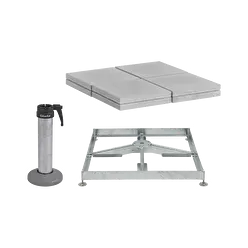 Sockelrahmen M4, 120kg inkl. Standrohr M4 anthrazit & Platten 4xBeton & 4xGranit