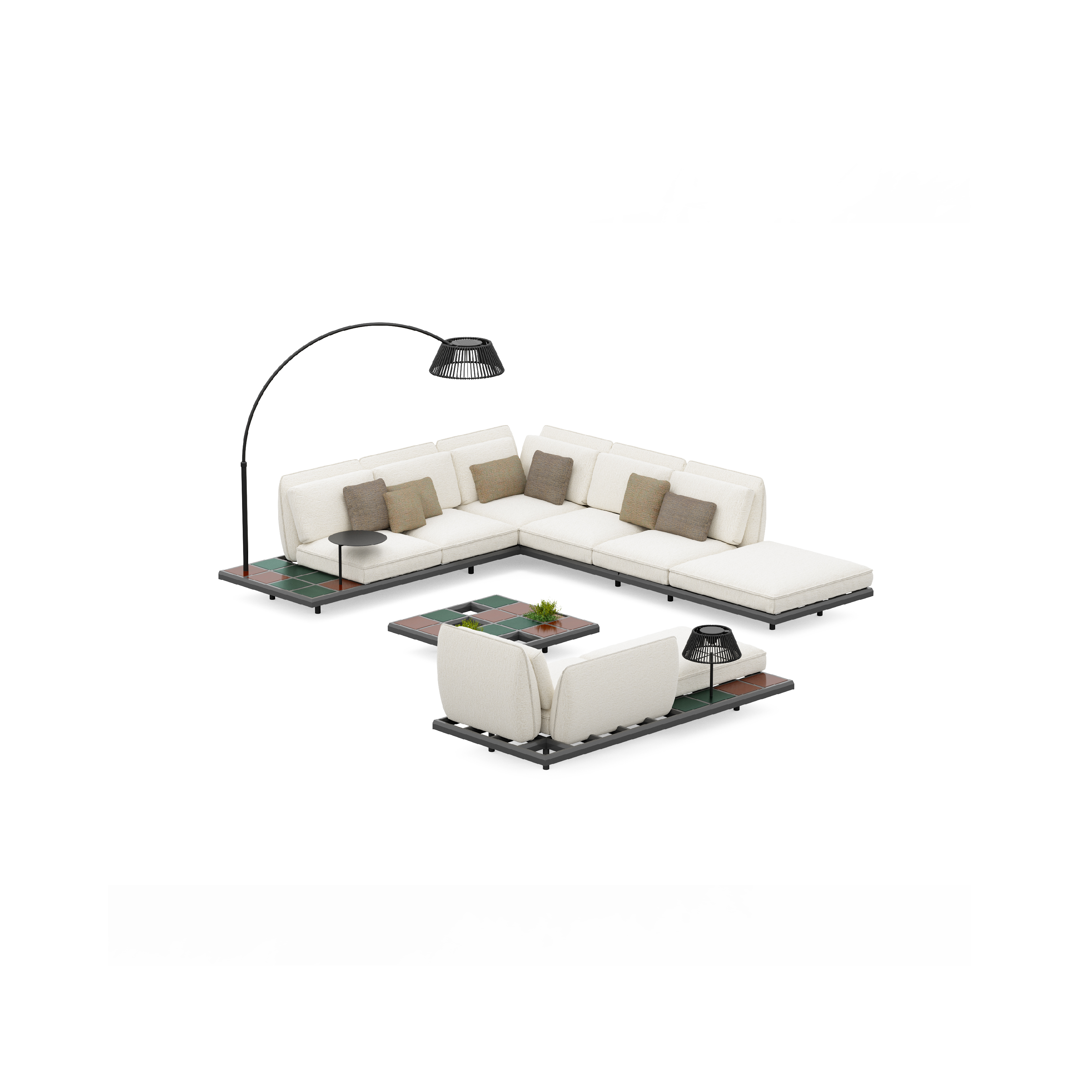 Royal Botania Mozaix Set 04 • Aluminium • inklusive Kissenset
