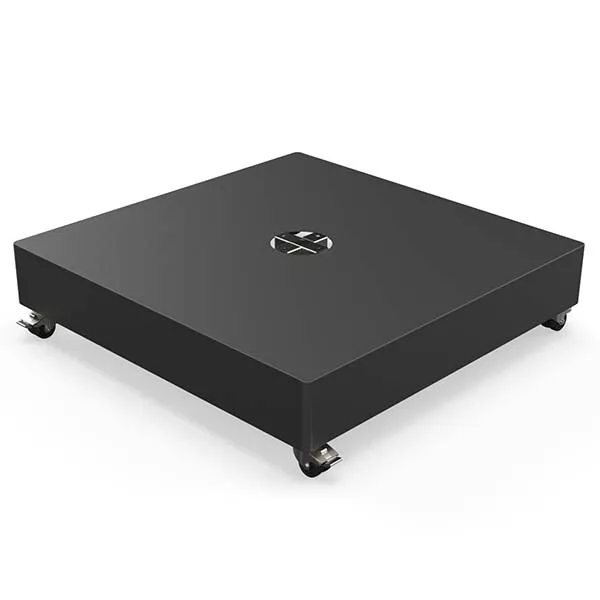 Fliesenfuß mit Deckel + Rollen, 190kg, schwarz (ohne Fliesen)