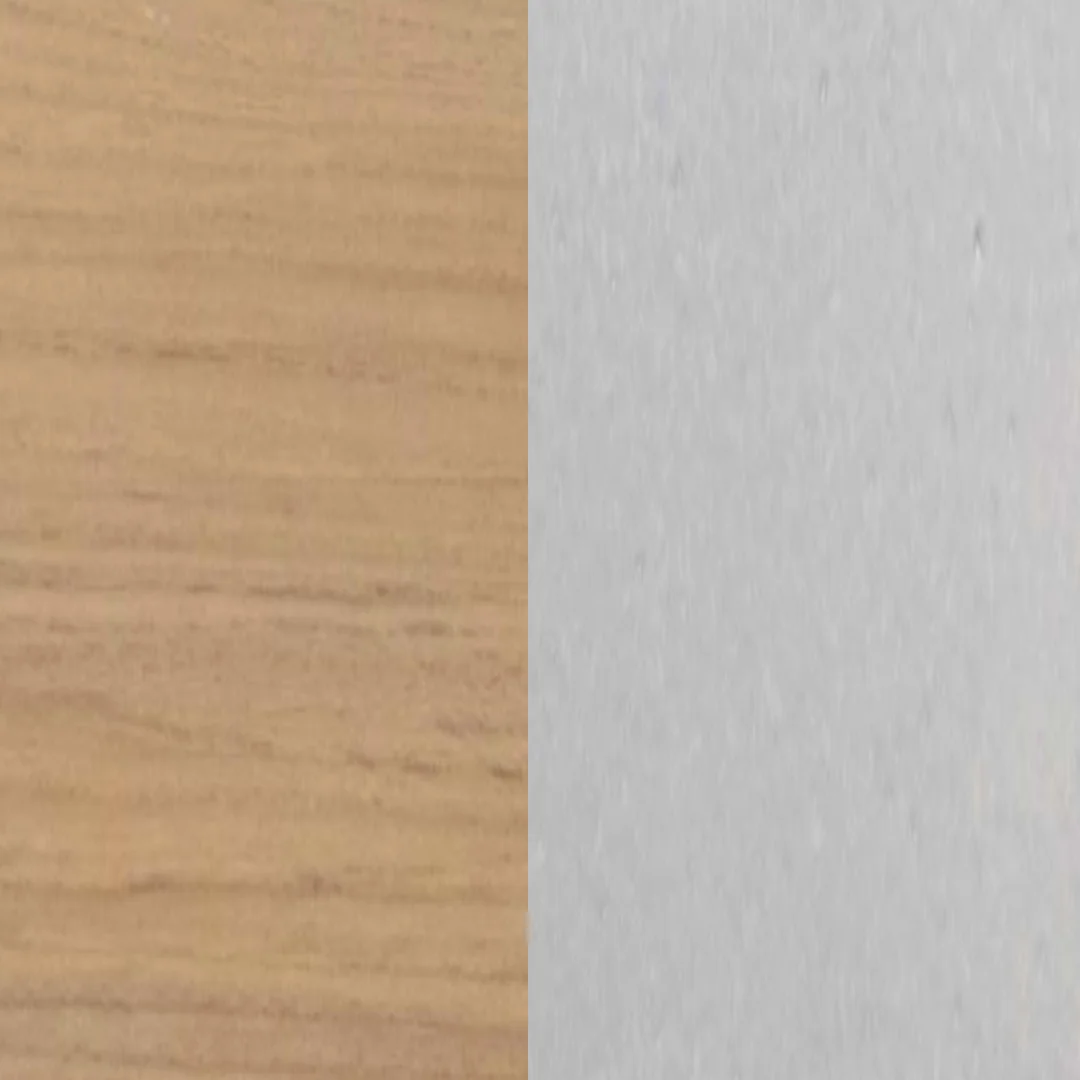 Aluminium beschichtet Teak / Emaillierter Lavastein Pearl