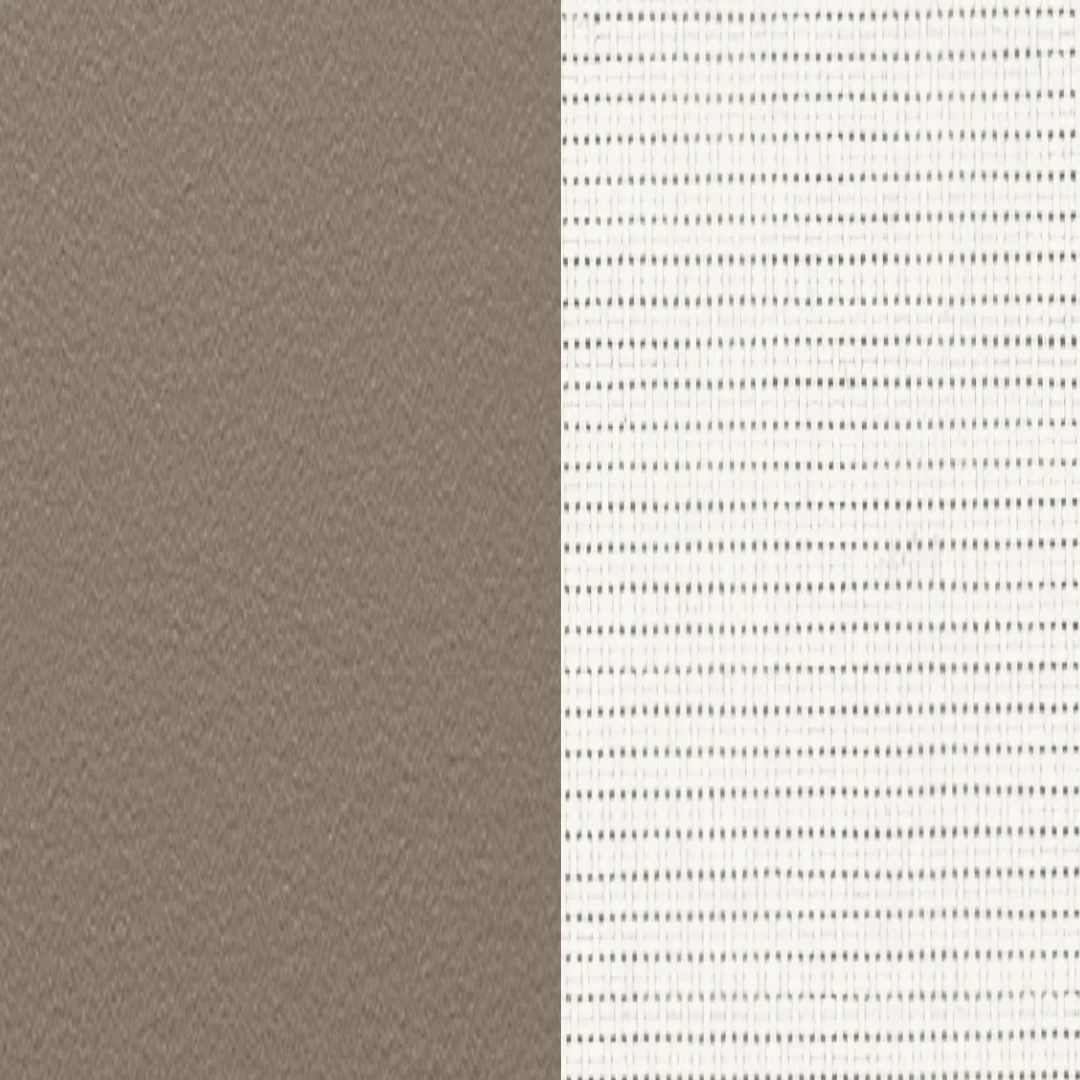 Edelstahl beschichtet Sand / Batyline Weiss