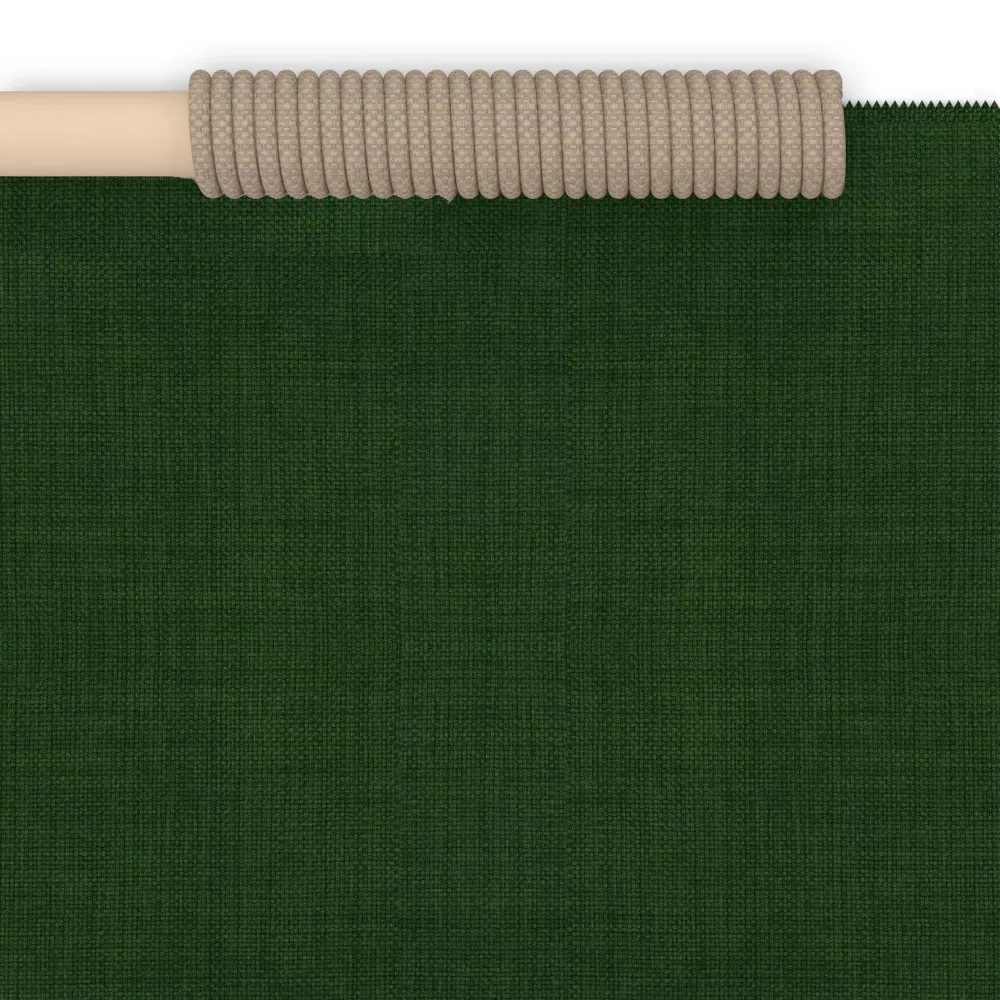 Kordelgeflecht Beige - Sitzkissen Grün