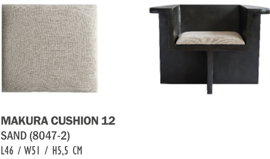 MAKURA 12: L 46 x B 51 x H 5,5 cm