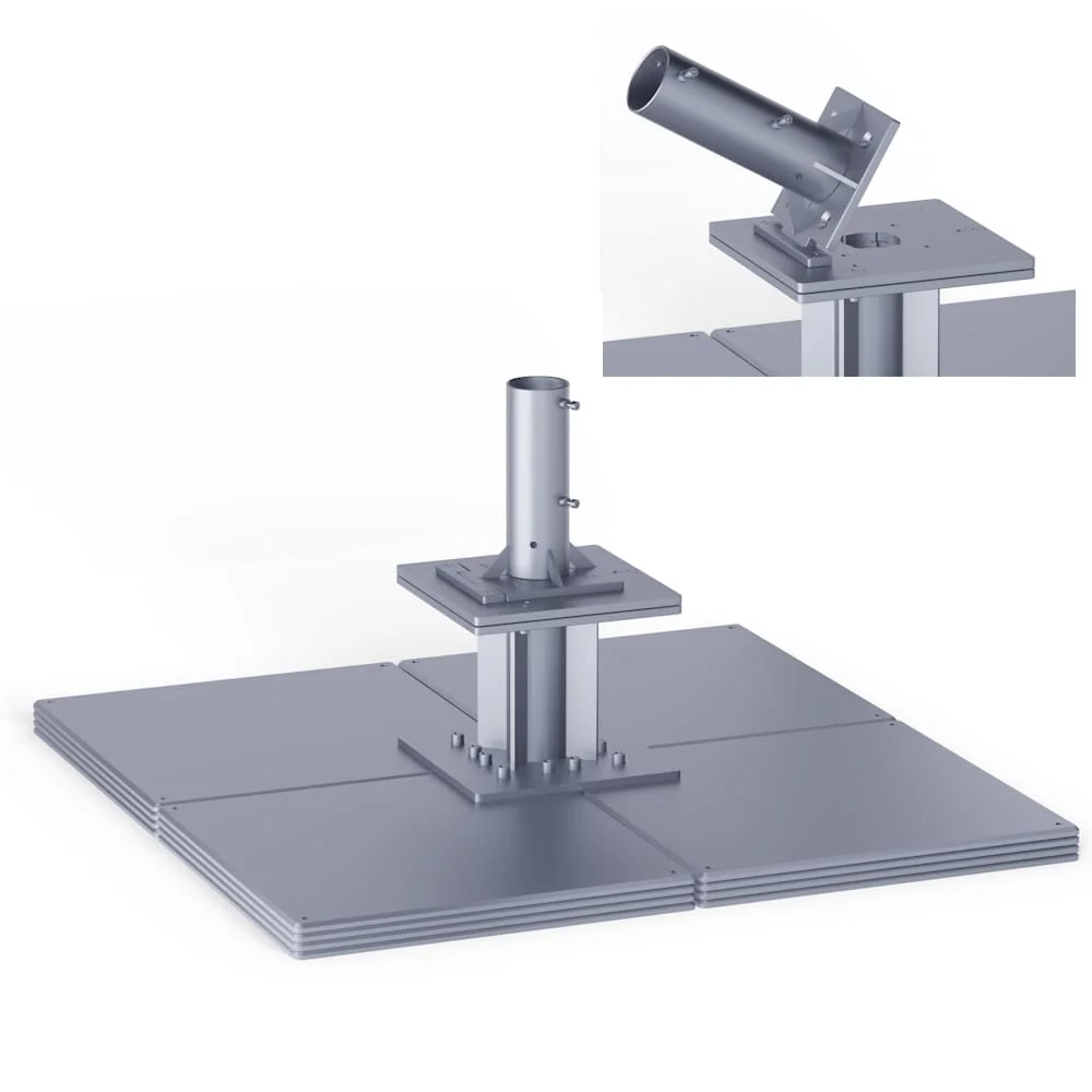 Standplatte - Höhe auftragsbezogen - 4-lagig - stationär