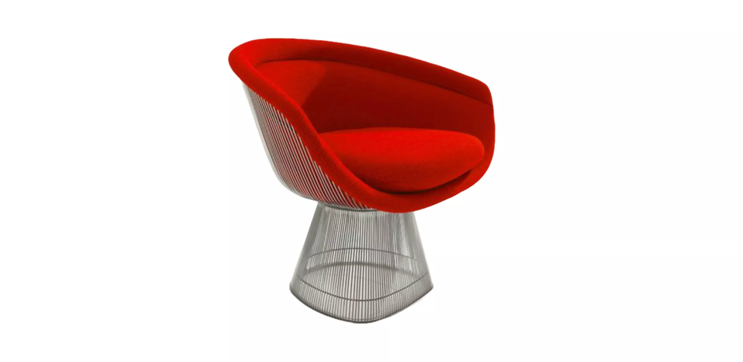 Knoll International • Platner • Armlehnensessel Groß  • 95 x 65 x 77cm  • Nickel poliert