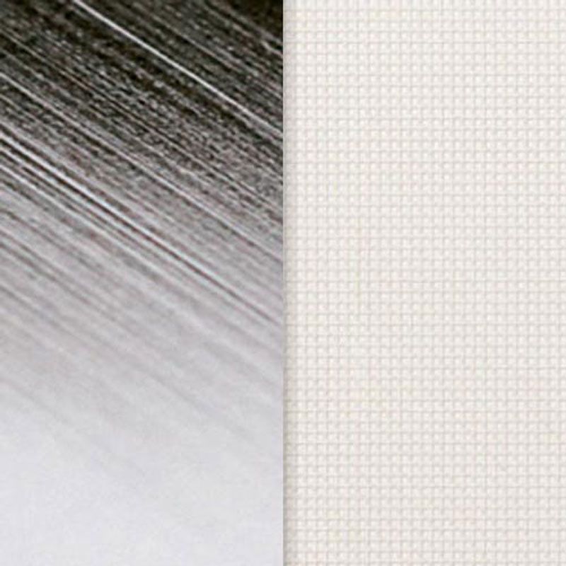 Edelstahl poliert / weiß