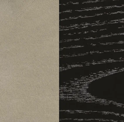 Nubuck Perlfarbe 2118 & Holzausführung Schwarz