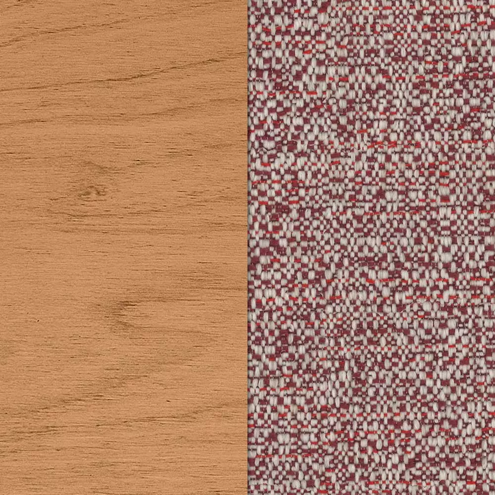 Natural Teak / Mambo Red