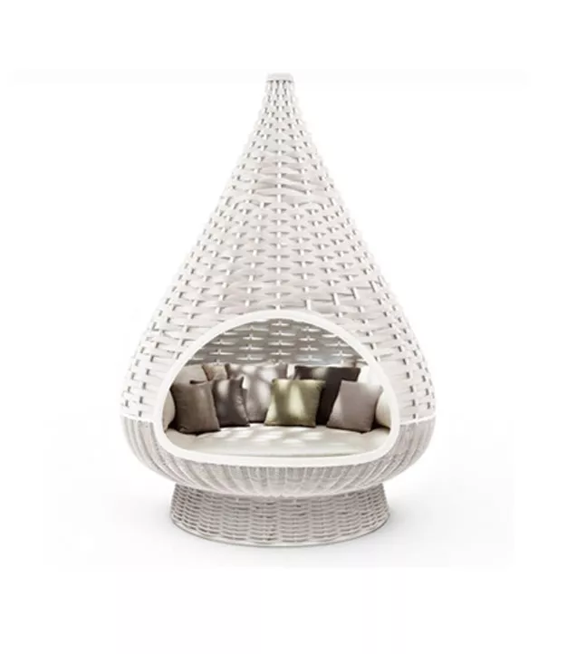 Dedon Nestrest Standing Lounger rund 200 cm in Weiß ohne Hintergrund