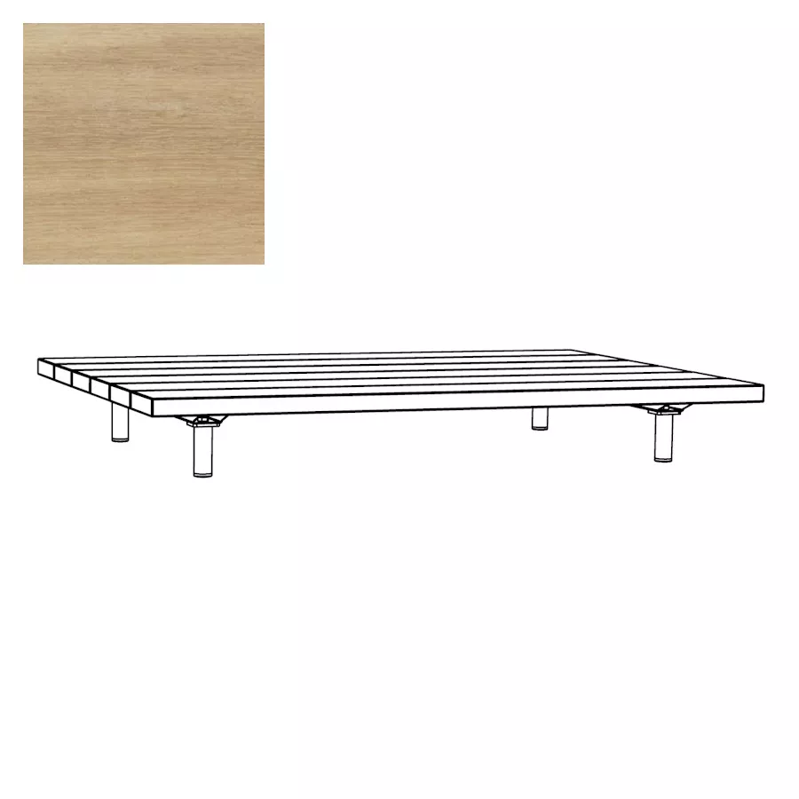 Couchtisch - 100x82x13,5cm - Iroko