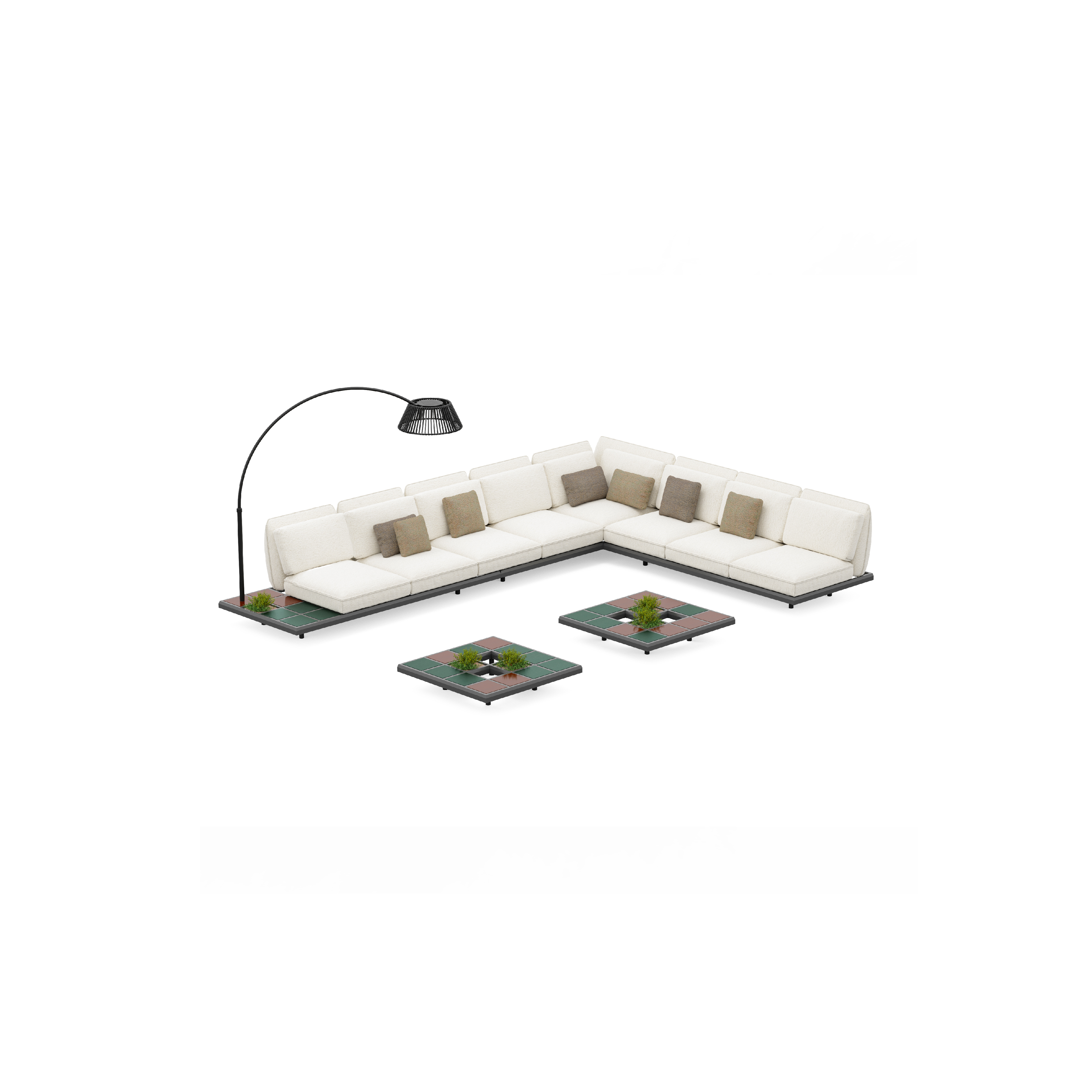 Royal Botania Mozaix Set 02 • Aluminium • inklusive Kissenset