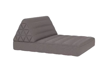 Gervasoni Samet Sitzelement mit dreieckigem Rückenkissen