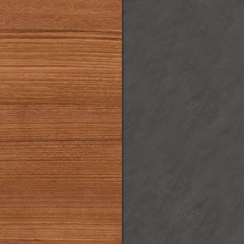 Teakholz / Keramik Anthrazit