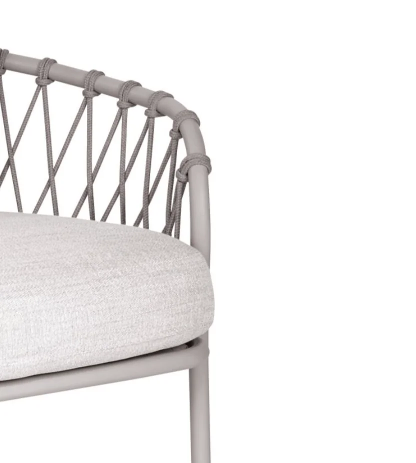 Aluminium: Greige, Kordel: Greige, Bezug: Vanilla