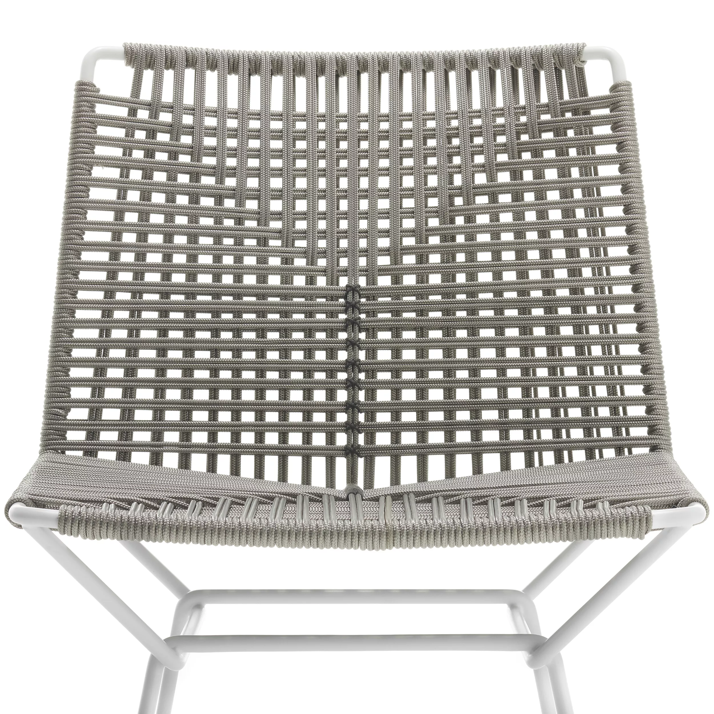 MDF Italia Neil Twist Stuhl in Nahaufnahme zeigt die geflochtene Sitzfläche und das Gestell ohne Hintergrund