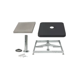 Sockelrahmen M4, 120kg inkl. Standrohr M4 P+, Platten-Set 8xBeton & Abdeckung anthrazit
