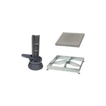 Sockelrahmen M4, 180kg inkl. Platten-Set 12 x Beton & Drehfuss M4 feuerverzinkt
