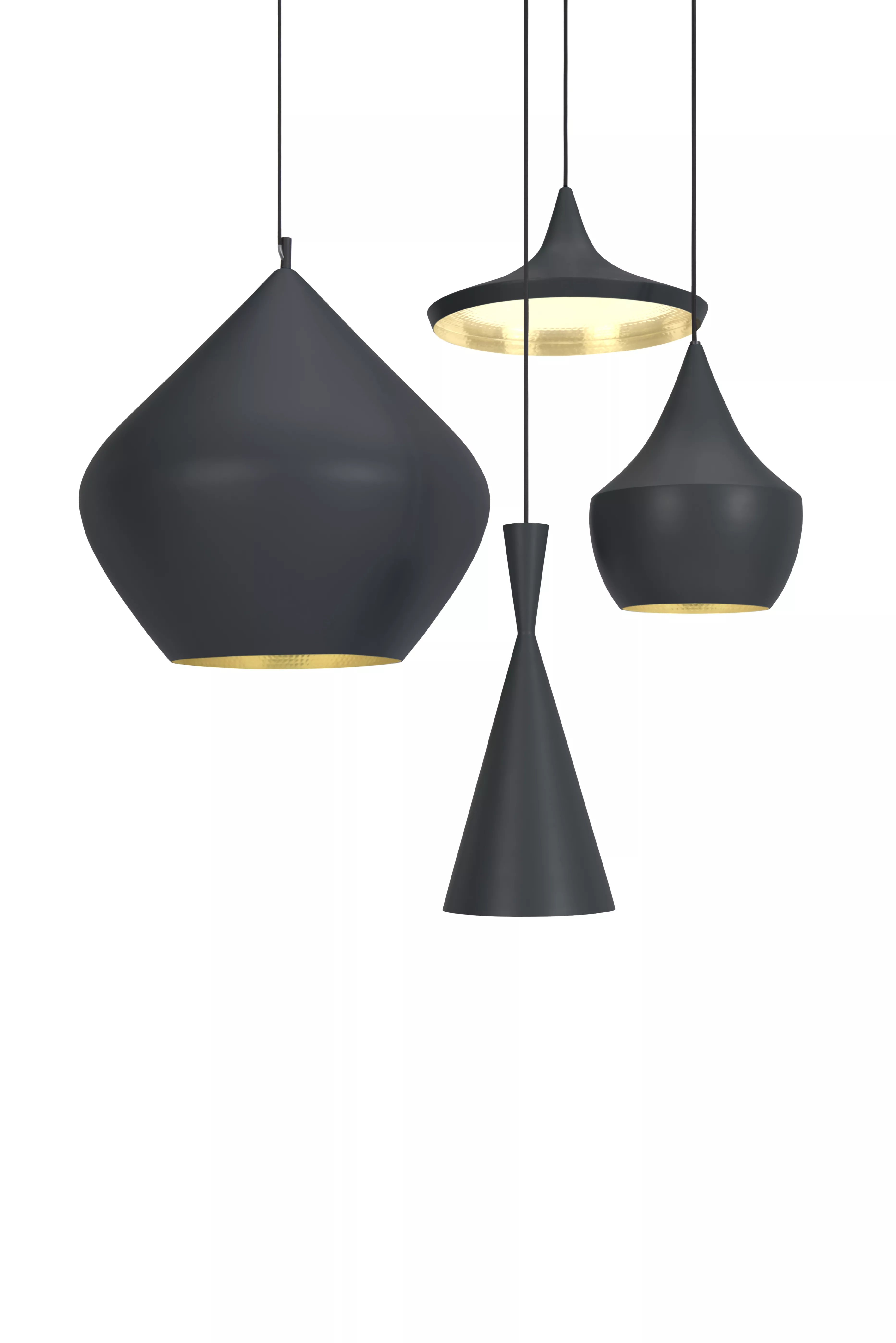 Tom Dixon Beat Range Round Pendant Black