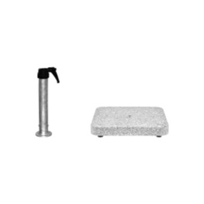 Granitsockel Z, 40kg matt, 50x50cm inkl. Standrohr Z 25-33mm feuerverzinkt